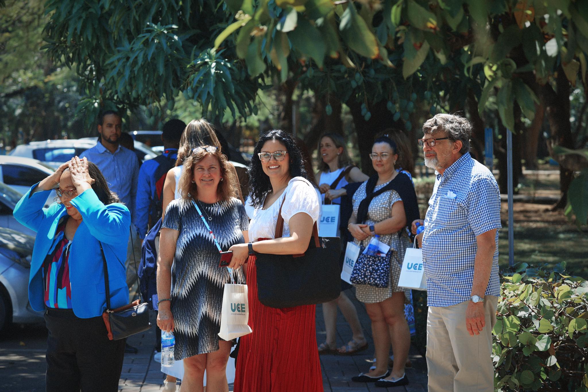 Our group leaving UCE with gifts